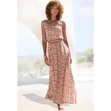 vivance by lascana Maxikleid Braun/Creme Bedruckt 42