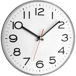 TFA - Uhr - Quarz - geeignet für Wandmontage - 28 cm - weiß, Silber