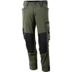 Mascot Hose mit Knietaschen, Stretchstoff Hose Größe 90C48, moosgrün