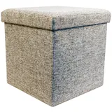 Echtwerk Sitzwürfel mit Stauraum 38 x 38 x 38 cm Grau