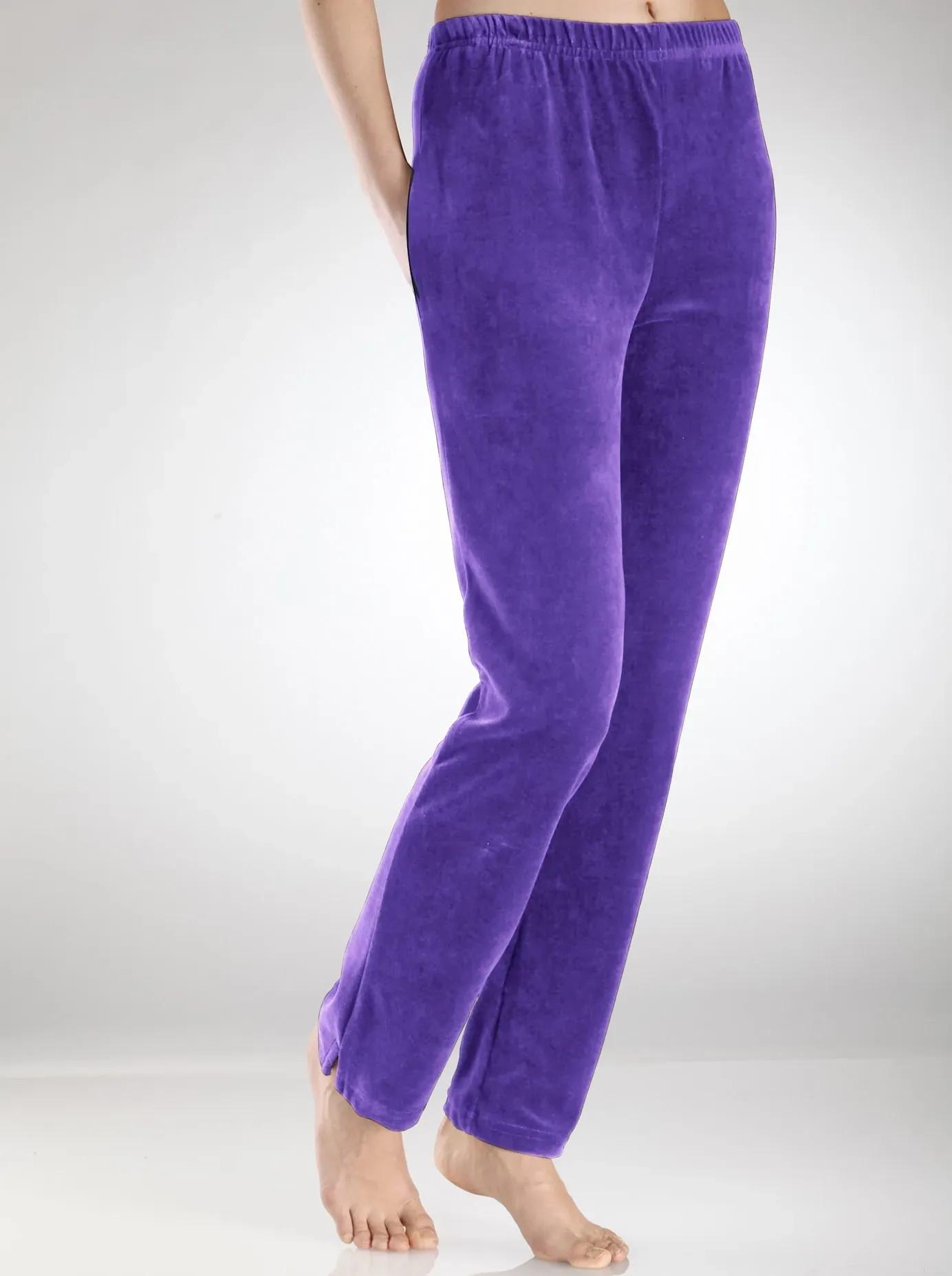 Nickihose FEEL GOOD, Damen, Gr. 48/50, Normalgrößen, lila, 80% Baumwolle, 20% Polyester, unifarben, Hosen