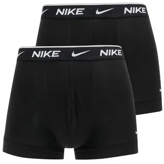 Nike Herren Everyday Cotton Stretch Trunks 2Pk, Black, XS