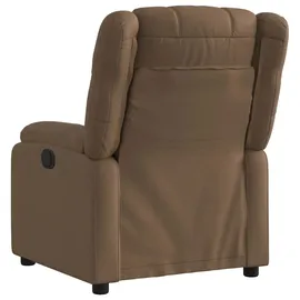 vidaXL Relaxsessel Braun Stoff 95 x 99 x 0 cm Braun mit Liegeposition
