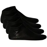 Tom Tailor Unisex Socken, 4er Pack - Basic, Sneakersocken, einfarbig Schwarz 35-38
