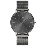 Daniel Wellington Classic Mesh Graphite graphite grau- graphite grau-mesh 40mm Silber