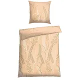 SCHIESSER Bettwäsche »Annic aus weicher Baumwolle in floralem Dessin«, MADE IN GREEN by OEKO-TEX® beige