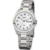REGENT Herrenarmbanduhr Edelstahl F524 - Schwarz