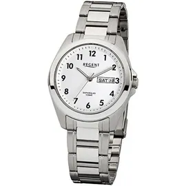 REGENT Herrenarmbanduhr Edelstahl F524 - Schwarz
