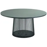 Solpuri Grid Gartentisch Aluminium Ø150 cm rund 301 - weiß 436 - HPL volcano anthracite