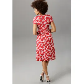 Aniston SELECTED Sommerkleid Rot/Weiß 44