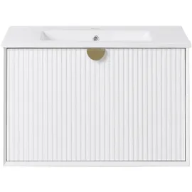 Beliani Beliani, Spiegelschrank, Bonaire 60 cm Weiß