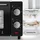 Woltu 10 Liter, 650 Watt Toasterofen Pizzaofen Backblech mit Timer 0-60 Min., Miniofen Grillrost Entnahmegriff, Schwarz