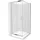 Mexen Rio quadratische Duschkabine 80 x 80 cm, Frost, Chrom + Duschwanne Rio, Weiß - 860-080-080-01-30-4510