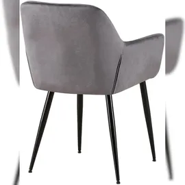 CLP 4er Set Esszimmerstühle Emia grau