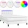 vidaXL Boxspringbett mit Matratze & LED Weiß 120x200 cm Kunstleder