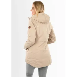 Navahoo Damen, Winterjacke mit Teddyfell Winter Jacke warm gefüttert B991 [B991-Ireliaa-Beige-Gr.XS] - XS