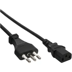 InLine Netzkabel - Netzstecker Italien auf Kaltgerätestecker C13 - 3,0m