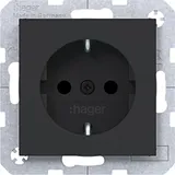 Hager Schuko-Steckdose Schwarz 2 St.