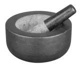 Vogue Granit-Mörser und Stößel Schwarz 203 mm