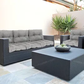 Beautissu Sitzkissen 50 x 50 x 10 cm grau 1 St.