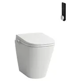 Laufen Cleanet Meda Stand-Dusch-WC mit WC-Sitz Weiß spülrandlos