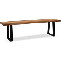 KADIMA DESIGN Esszimmerbank Akazie, Holz, Echtholz,Akazie, Rechteckig, Kufe, 160x46x40