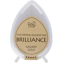 Tsukineko Brilliance Pigment-Stempelkissen, 3,5 x 5 cm, Galaxie-Gold, gelb, 1.85 x 1-1/4 x 0.88-inch