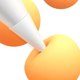 Baseus Austauschbare Silikonspitzen für Eingabestift kompatibel mit Apple Pencil 1 und 2 Weiß
