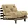 Karup Daybett KARUP DESIGN "Roots Sofa Bed, Schlafsofa, Bettfunktion, FSC-Massivholz, B: 90 cm", gelb (wheat beige), B:90cm H:85cm, Bezug: 80% Baumwolle, 20% Polyester, Daybetten, Inkl. Futonmatratze. Made in Europe, minimalistisches Design