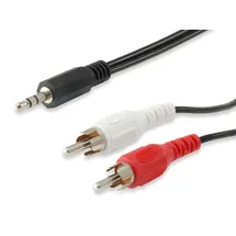 Equip Audiokabel 3,5mm Klinken-Stecker / 2x Cinch-Stecker 2,5m (14709207)