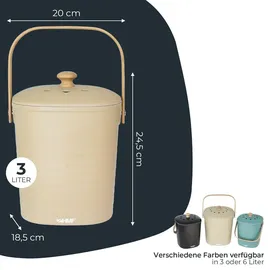 HMF Biomülleimer 3 l Beige