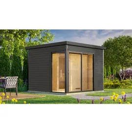 Weka Design-Saunahaus 412 inkl. 9,0 kW BioAktiv-Kombiofen + ext. Steuerung