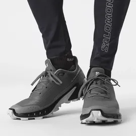 Salomon Alphacross 5 Herren Trail-Laufschuhe, Outdoor-bereit, Anhaltender Komfort, Vielseitige Performance, Pewter, 43 1/3