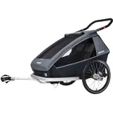 CROOZER Kid Vaaya 2 2-in-1 Kinderfahrradanhänger inkl. Buggyrad, Farbe: Blossom Red