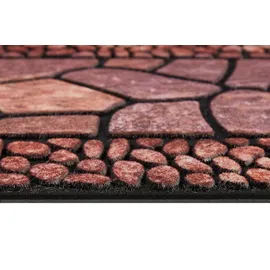 Andiamo »Outdoor, 2er Set« rechteckig 6 mm Höhe Outdoor-Stufenmatten, Stein Motiv, Gartenbereich, Außenbereich
