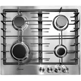 Gurari GCH FB 604 Gaskochfeld 60 cm Edelstahl 4 Flammen Wok 4,0 kW