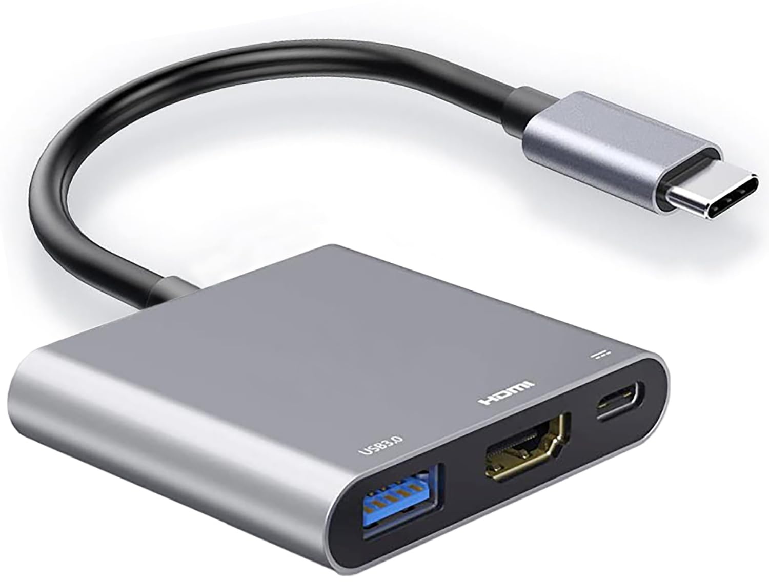 USB C Digital AV Multiport Adapter with HDMI 4K 60Hz Output & USB 3.0 Port & USB-C Fast Charging Port for Apple MacBook Pro M1 2016-2022 Air M1 2018-2022, iPad Pro iMac