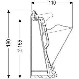 Kessel Rattenschutz Klappe 80037 Edelstahl