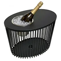 cootab cooler table Stockholm Schwarz Kunststoff 35 x 21 x 46 cm