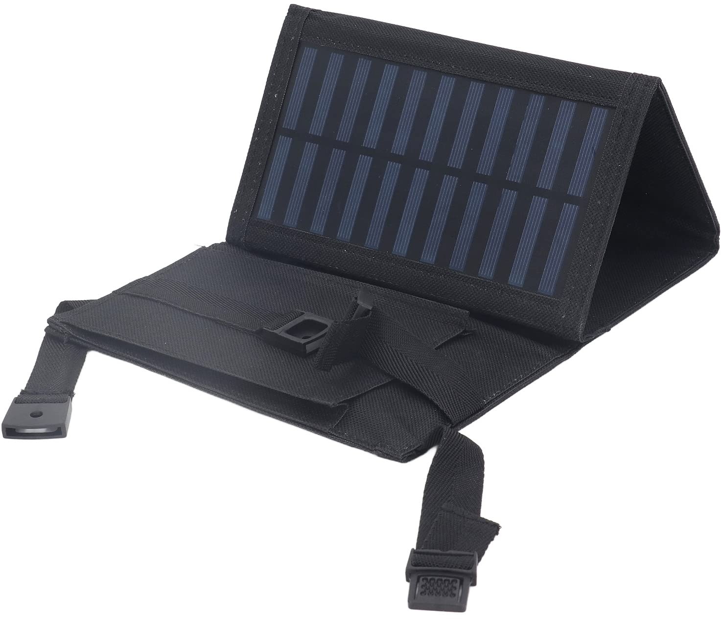 Focket Tragbares Solar Handy Ladegerät, 20W 5.5V 1200mAh faltbares Solar Ladegerät mit USB Anschlüssen, Outdoor Solar Power Bank für Camping Wandern Rucksack Reiten Angeln