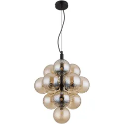 GLOBO LIGHTING LED-Hängeleuchte "CONOR", gelb (amber), 13 flammig, Ø 39,50cm,, Lampen, Glaskugeln