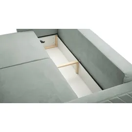 moeblo Schlafsofa CALIFORNIA – Sofa aus Samtstoff Couch für Wohnzimmer Sofagarnitur Polstersofa Wohnlandschaft Velours mit Bettfunktion, Bettkas...