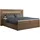 MKS Boxbett, GOLD-6 Led, 160/200 Braun Kunstleder - H4