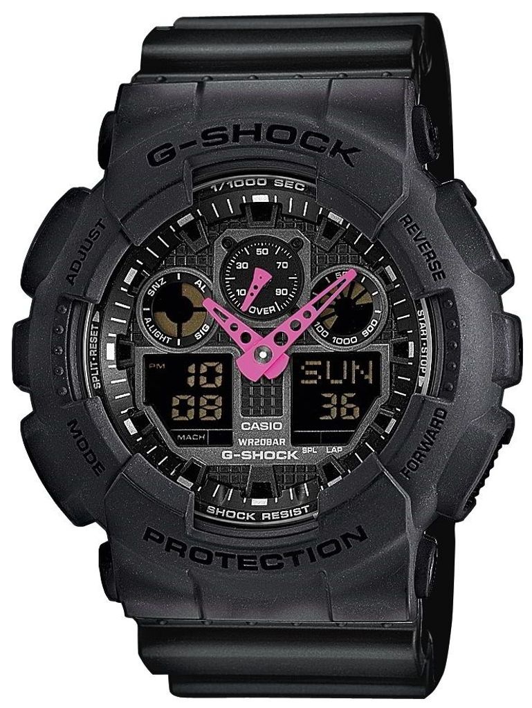 Casio Uhr G-Shock Uhr GA-100C-1A4ER schwarz Ana-Digi-Uhr