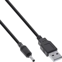 InLine InLine® USB DC Stromadapterkabel, USB A Stecker zu DC 3,5x1,35mm Hohlstecker, schwarz, 2m