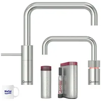 QUOOKER Wassersprudler Quooker Wasserhahn mit PRO3 Heißwasser & CUBE für Sprudelwasser Wasser, mit BieTal Trinktasse