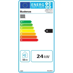 Buderus Gas-Brennwert Logaplus-Paket W42 GB182i.2-25 25kw H-Gas Speicher S120 Bedieneinheit BC400 MAG 35l schwarz