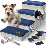 Famanu Hundetreppe für Sofa und Bett - faltbar, stabil, mit Lint-Roller