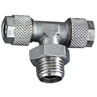 Riegler T-Einschraubverschraubung, drehbar, G 1/4 a., für Schlauch 10/8