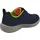 SKECHERS Skech-Stepz 2.0 Mini Wanderer Sneaker, Navy Textile Synthetic Lime Orange Trim, 27 EU